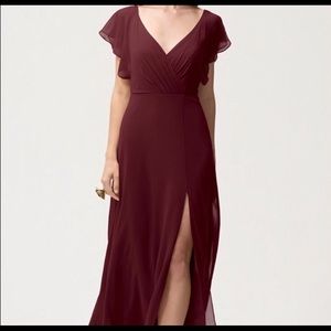 Jenny Yoo Size 6 Soft Burgundy Gown-New With Tags